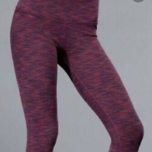 Alo Yoga Heather Red Black Low RiseLeggings Sz. XS